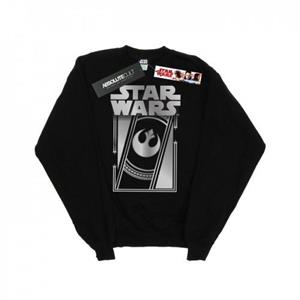 Star Wars Mens The Last Jedi Frame Metallic Sweatshirt L zwart