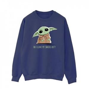 Star Wars Heren het Mandalorian Grogu Snacks Meme Sweatshirt L wit
