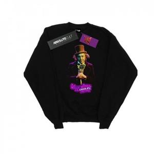 Willy Wonka And The Chocolate Factory Willy Wonka en de chocoladefabriek Heren Dark Pose Sweatshirt L zwart