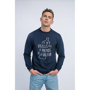 Ma Petite Tribu Sweat Homme - JE NE VIEILLIS PAS JE PRENDS DE LA VALEUR MPT XS marineblauwe kleur