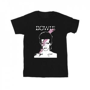 David Bowie jongens roze Flash T-shirt 12-13 zwart