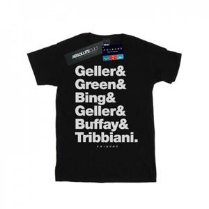 Friends Vrienden jongens achternamen tekst T-shirt 5-6 Years wit