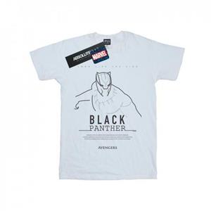 Marvel Boys Black Panther lang leve de koning T-shirt 12-13 wit