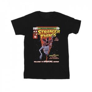 Pertemba FR - Apparel Netflix Girls Stranger Things Comic Cover katoenen T-shirt 12-13 zwart