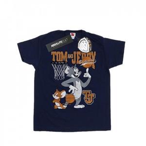 Tom And Jerry Girls Spinning Basketball Cotton T-Shirt 7-8 Years wit