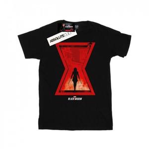 Marvel meisjes Black Widow Movie Icon silhouet katoenen T-shirt 12-13 zwart
