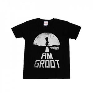 Marvel Boys Guardians of the Galaxy Ik ben Groot wit T-shirt 12-13 zwart
