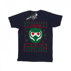 Marvel Boys Guardians Of The Galaxy Vol. 2-sterren Lord Fair Isle T-shirt 5-6 Years wit