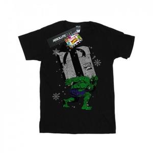 Marvel jongens Santa Hulk T-shirt 12-13 zwart