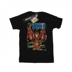Marvel Boys Iron Man Comic Book Cover T-shirt 12-13 zwart