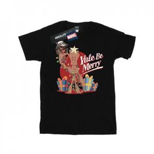Marvel Boys Yule Be Merry T-shirt 12-13 zwart
