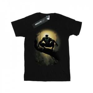 Marvel Boys Black Panther gehurkt T-shirt 12-13 zwart