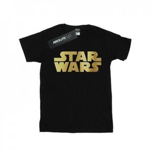 Star Wars Boys Gold Logo T-Shirt 12-13 zwart