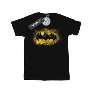 DC Comics jongens Batman Spray-logo T-shirt 12-13 zwart