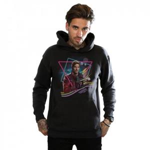 Marvel Heren Guardians Of The Galaxy Neon Star Lord Hoodie L zwart