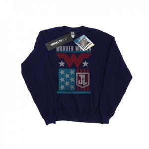 DC Comics Justice League Movie Wonder Woman vlagsweatshirt voor heren L marineblauwe kleur