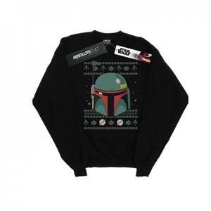 Star Wars Mens Boba Fett Christmas Sweatshirt L zwart