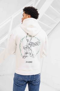 24uomo Statue Hoodie Off-White