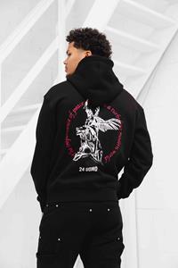 24uomo Statue Hoodie Zwart