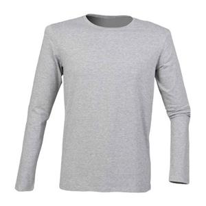 SF Men Heren Feel Good Heather Stretch T-shirt met lange mouwen L grijs