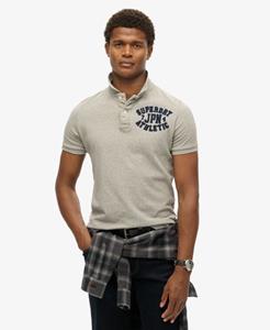 Superdry Mannen Vintage Athletic Poloshirt Lichtgrijs