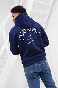 24uomo Never Stop Growing Hoodie Navy