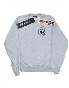 Star Wars Mens Never Fly Solo Sweatshirt L wit