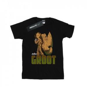 Marvel Boys Avengers Infinity War Groot karakter T-shirt 12-13 zwart