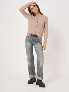 REPEAT cashmere Basic vest met ronde hals van cashmere wolmix