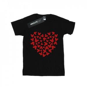 Disney meisjes Mickey Mouse hartsilhouet katoenen T-shirt 12-13 wit