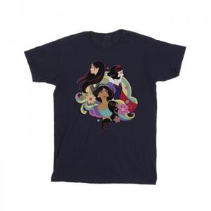 Disney meisjes prinses Mulan Jasmine sneeuwwit katoenen T-shirt 5-6 Years wit