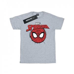 Marvel meisjes Spider-Man logo hoofd katoenen T-shirt 12-13 wit