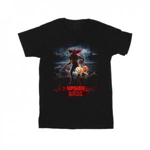 Pertemba FR - Apparel Netflix Girls Stranger Things Pompoen Ondersteboven Katoenen T-shirt 12-13 zwart