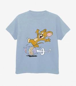Tom And Jerry Girls Egg Run Cotton T-Shirt 9-11 Years wit