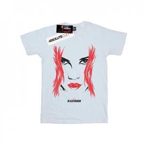 Marvel Black Widow Movie Close-Up katoenen T-shirt voor meisjes 12-13 wit