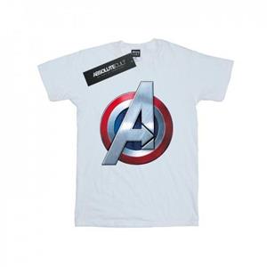Marvel Boys Avengers 3D-logo T-shirt 12-13 wit