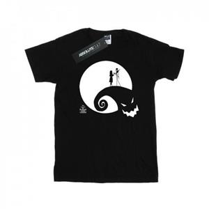Disney Boys Nightmare Before Christmas Moon Oogie Boogie T-shirt 12-13 zwart