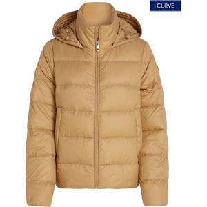Tommy Hilfiger Curve Gewatteerde jas CRV CASUAL LW DOWN HOOD JACKET in grote maten, met capuchon, staande kraag, rits