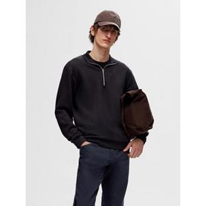 SELECTED HOMME Sweatshirt SLHEMANUEL SOFT ZIP HIGH NECK SWEAT NOOS