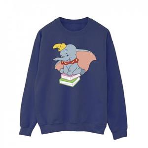 Disney Heren Dumbo zittend op boeken Sweatshirt S wit