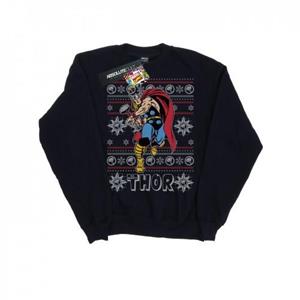 Marvel Thor Fair Isle-sweatshirt voor heren L marineblauwe kleur