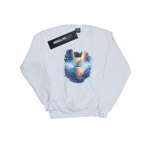 Marvel Heren Avengers Iron Man Distressed Head Sweatshirt L wit