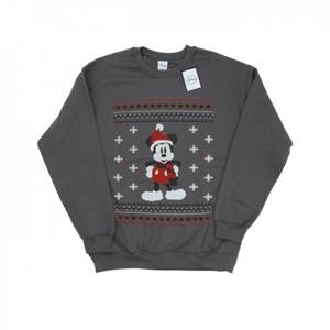 Disney Heren Mickey Mouse Sjaal Kerstsweater L houtskool