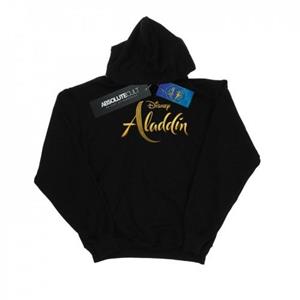 Disney heren Aladdin filmlogo hoodie L zwart