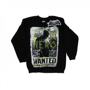 DC Comics Heren Batman v Superman Wanted Poster Sweatshirt L zwart