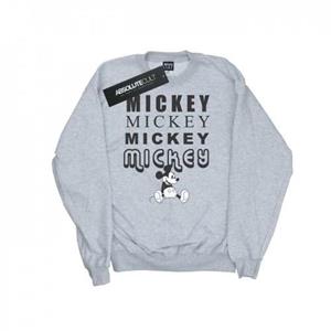 Disney heren Mickey Mouse zittend sweatshirt L wit