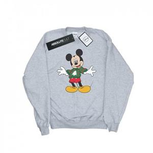 Disney Heren Mickey Mouse Kersttrui Stroke Sweatshirt L wit
