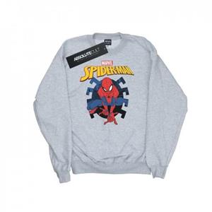 Marvel Spider-Man Web Shooting Emblem Logo-sweatshirt voor heren XL wit