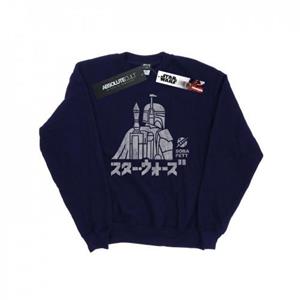 Star Wars Heren Kanji Boba Fett-sweatshirt L marineblauwe kleur