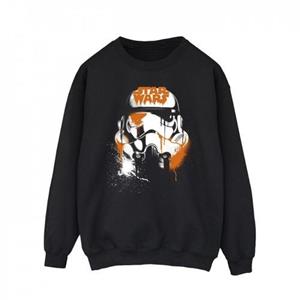Star Wars Mens Halloween Stormtrooper Helmet Sweatshirt L zwart
